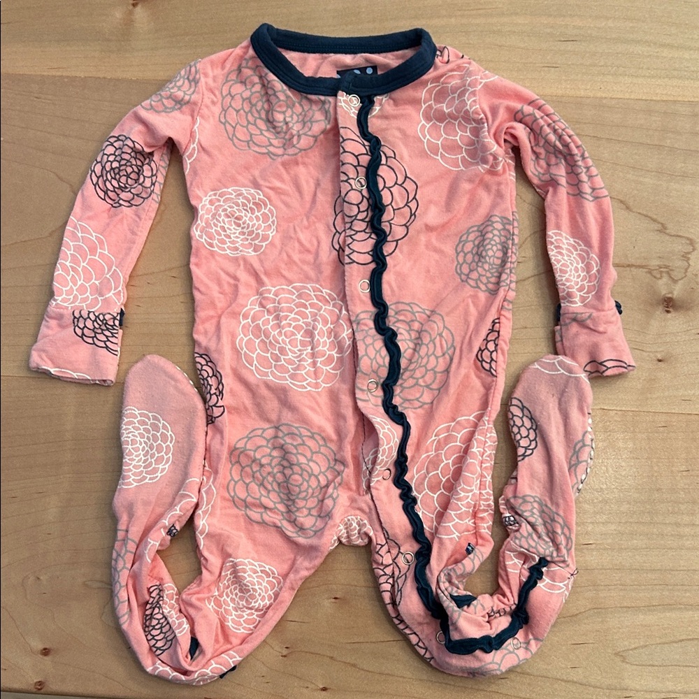 Kickee pants snug fit footed bamboo pajamas